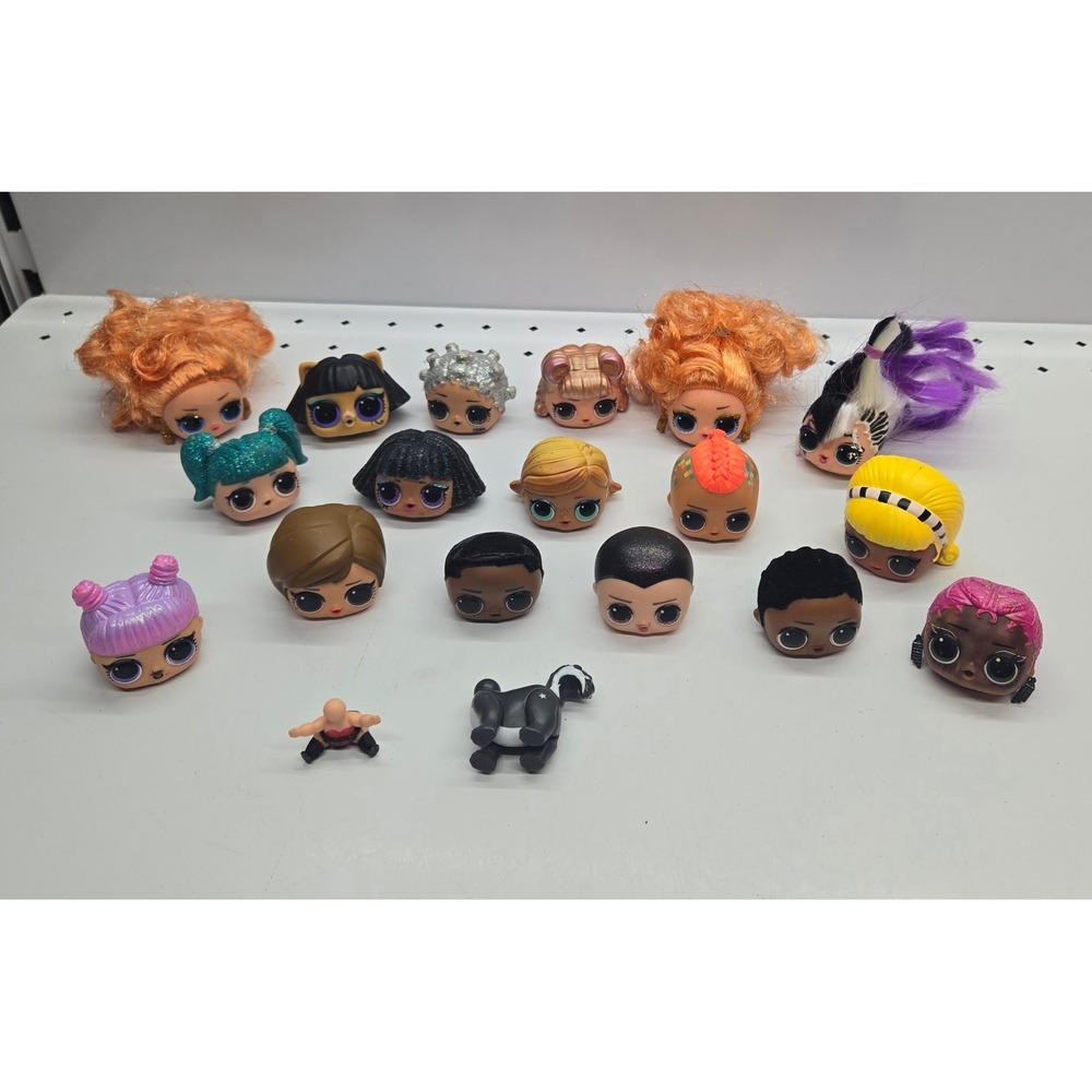 LOL Surprise Doll Heads Lot Replacement Parts Mixed Styles Hair
